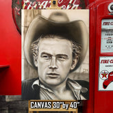 James Dean Canvas Art - Classic Cowboy Collection by Chris Tutty